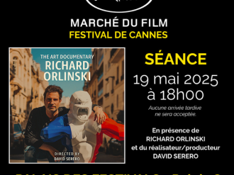Festival de Cannes : Le film sur le sculpteur francais Richard Orlinski en première mondiale le 19 mai au Palais des Festivals