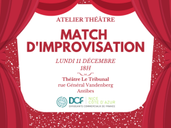 Atelier THEÂTRE DCF Nice Côte d'Azur : plus que quelques places disponibles 