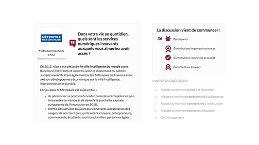La Métropole Nice Côte d'Azur expérimente « Civocracy », plateforme de démocratie participative innovante et numérique