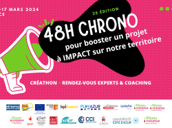 Appel à porteurs de projet ou co-équipiers pour le Créathon "48h chrono pour booster un projet à impact"