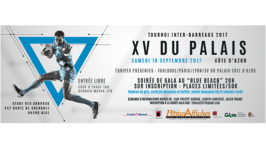 #TIB2017 : Le XV du Palais de Nice reçoit le Tournoi national de rugby inter-barreaux
