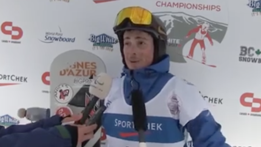 Maxime Montaggioni, médaille d'or en snowboard handisport