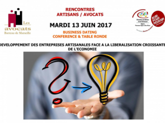 Rencontre Avocats/Artisans Business dating et conférence - Barreau de Marseille