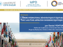 Séminaire LADIE : "Ordre international démocratique et équitable - vingt ans d'une aspiration onusienne équivoque"