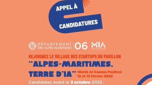  World AI Cannes Festival 2026 : Appel à candidatures pour sélectionner les 20 startups qui rejoindront le pavillon du Département 06 
