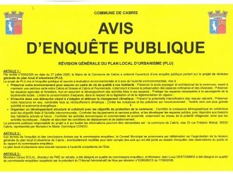 À Cabris, une enquête publique sur la révision générale du plan local d'urbanisme