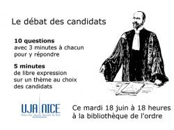 L'UJA de Nice organise un débat entre candidats au Bâtonnat de Nice 2020-2021