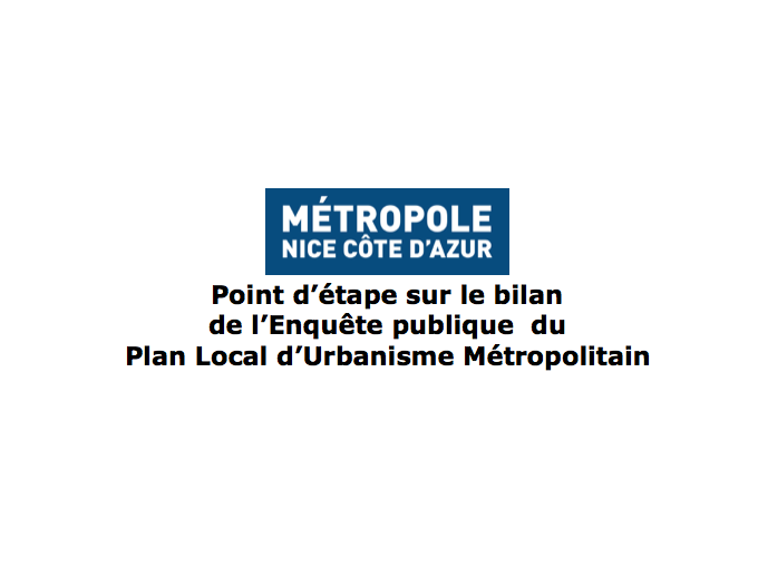 Point d'étape sur le (…)