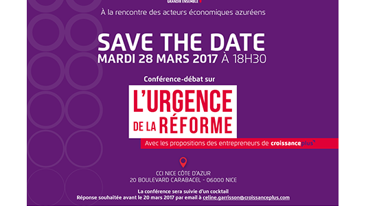 Conférence débat : "l'Urgence de la réforme" avec les entrepreneurs de CroissancePlus