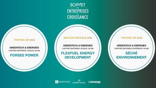 Sommet des Entreprises de Croissance : FLEXFUEL ENERGY DEVELOPMENT couronnée catégorie "Greentech & Energie"s