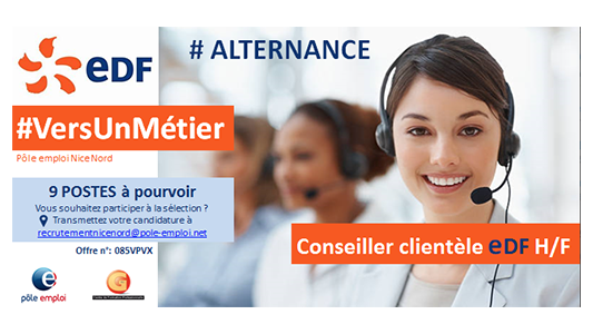EDF recrute 9 nouveaux collaborateurs "Négociation et Digitalisation de la Relation Client"