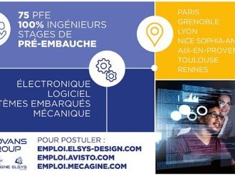 ADVANS Group recrute 75 stages de fin d'études en ingénierie électronique, logicielle ou mécanique