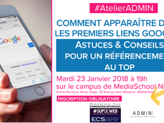  #AtelierADMIN : un référencement au top grâce aux adwords
