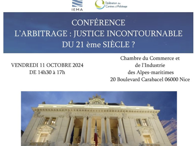 Conférence "L'arbitrage,