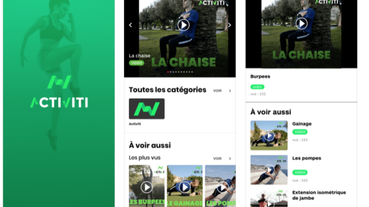 Activiti, l'appli MyCoach 100% gratuite d'exercices sport-santé pour tous !