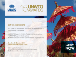 Appel à candidatures pour la quinzième édition des prix de l'OMT récompensant l'innovation et la durabilité dans le tourisme