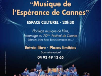 Concert « Musique de films » hommage au 70ème Festival de Cannes à Théoule sur Mer !