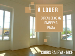 À LOUER : Bureau de 83 m² divisé en 3 pièces (15 m² + 28 m² + 30 m²) Cours Saleya - Nice