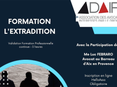 L'ADAIPE propose une formation pour mieux comprendre la procédure d'extradition 