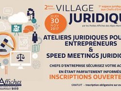 #VillageJuridique : des ateliers juridiques pour les professionnels et porteurs de projets