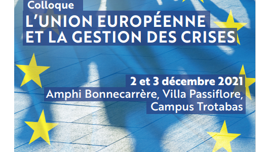 Colloque LADIE : "Union européenne et gestion des crises"