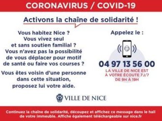 À Nice on active la chaine de solidarité !