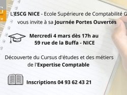 Journée Portes Ouvertes - ESCG Nice : les métiers du chiffre vous ouvrent leurs portes le 4 mars