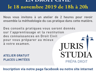 Étudiants en Droit : Juris Studia vous propose 4 ateliers gratuits pour préparer vos examens 