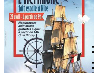 Arrivée de l'Hermione 2018 à Nice Mercredi 25 avril 2018 à 8h45 !!!!