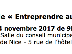 Table ronde « Entreprendre au Féminin » à la Mairie de Nice le 4 novembre