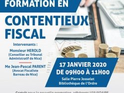 Formation UJA de Nice : " Contentieux du droit Fiscal"
