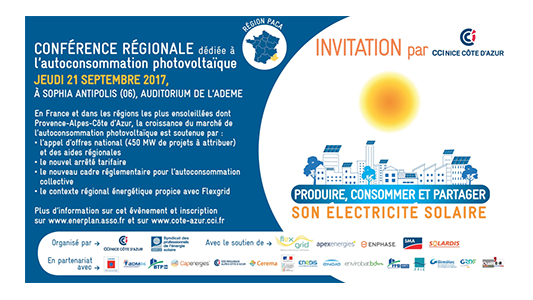 Forum Régional Autoconsommation Photovoltaïque le 21 septembre