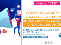 ATELIER ADMIN is back ? ! "Comment adapter sa stratégie social media ?" le 30 octobre !