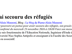 Lettre ouverte des universitaires en soutien aux migrants, à Pierre-Alain Mannoni et tous les citoyens solidaires de PACA