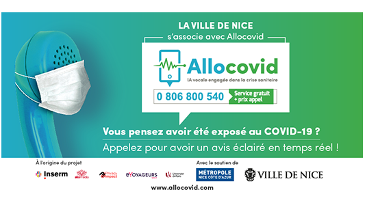 Nice, première ville de France à lancer une expérience avec AlloCOVID et l'Inserm pour le dépistage et suivi en temps réel de l'épidémie