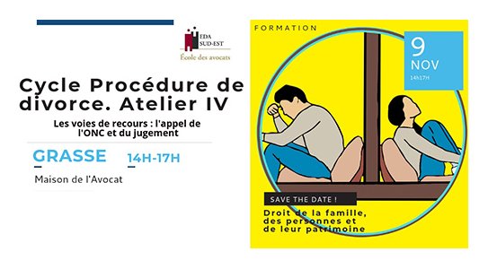 Formation EDA Sud Est : Cycle Procédure de divorce. Atelier IV - Les voies de recours 