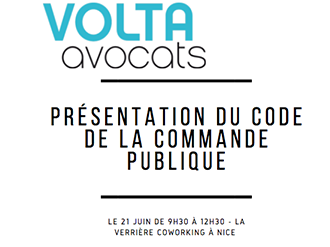 Présentation du Code de la Commande publique le 21 juin à La Verrière Nice