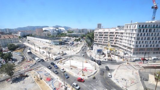 À Marseille, la place du Général Ferrié se transforme pour préparer l'arrivée du tramway