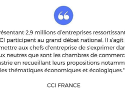 Grand débat national : les CCI vont recueillir les propositions des citoyens entrepreneurs
