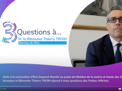 M. le Bâtonnier Thierry Troin au sujet de la nomination d'Eric Dupond-Moretti Ministre de la Justice