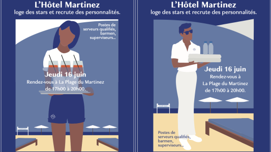 Emploi : l'Hôtel Martinez organise un jobdating "métiers de la plage" le jeudi 16 juin de 17h à 20h