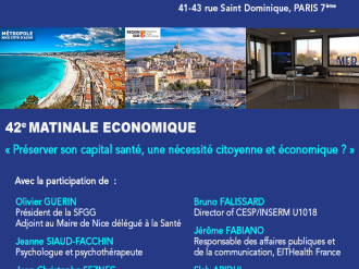  Matinale Économique Métropole : "Préserver votre capital santé, une nécessité citoyenne et économique ?"