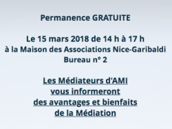 Permanence d'information à la Médiation avec AMI à Nice le 15 mars