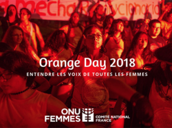 La Croisette se pare d'un tapis de lumière orange pour Orange Day de l'ONU