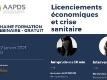 Visio-formation AAPDS : Licenciements économiques et crise sanitaire