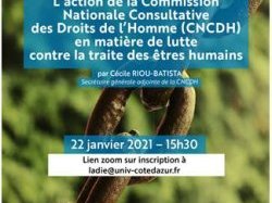 Conférence LADIE : L'action de la CNCDH en matière de lutte contre la traite des êtres humains 