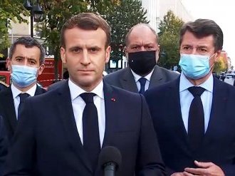 Attentat de la basilique Notre-Dame à Nice : Emmanuel Macron redit sa fermeté et appelle à l'unité