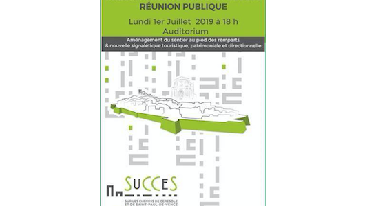 Présentation du projet Succes Alcotra en réunion publique le 1er juillet 2019 à 18 h