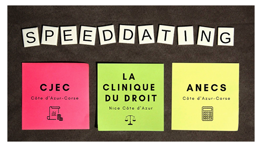 Speed Dating Interpro ANECS, CJEC et Clinique du Droit des Affaires à Nice le 28 mars !