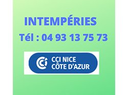 Intempéries : la CCI Nice Côte d'Azur met en place un Numéro dédié pour accompagner les entreprises azuréennes : 04 93 13 75 73 